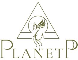 PLANET P LOGO guld